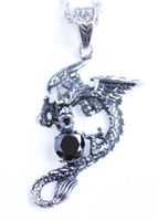Halsband Dragon/black stone