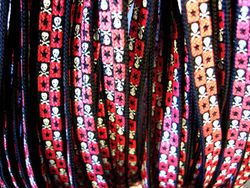 Skosnören Skulls/red