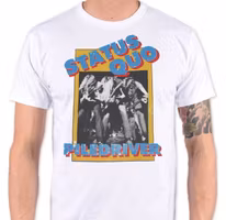 Status Quo Piledriver White T-Shirt