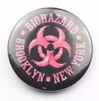 Pin Biohazard röd