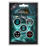 Disturbed badge 5-pack
