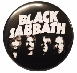 Black sabbath B/W XL badge