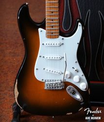 Sunburst Road Worn™ Fender™ Strat™ Miniature Guitar Replica