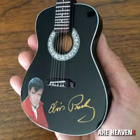 Elvis Presley Gold Signature Black Acoustic Mini Guitar