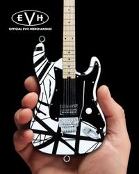 EVH Black & White VH1 Eddie Van Halen Mini Guitar Replica Collectible