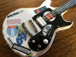 Joan Jett & The Blackhearts "Girls Kick Ass" Tribute Miniature Guitar Model