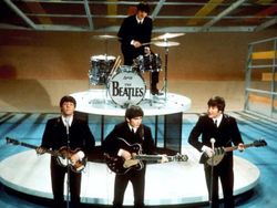 Set of Beatles instruments and amps