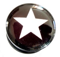 Akrylplugg White star 6-18mm