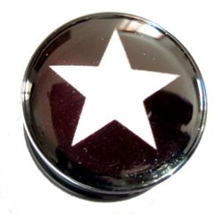 Akrylplugg White star 6-18mm
