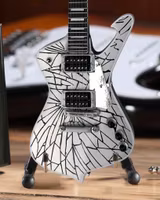 KISS Paul Stanley Cracked Mirror Iceman Miniature Guitar Model