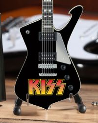 KISS Logo Paul Stanley Iceman Miniature Guitar Model