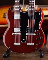 Gibson SG EDS-1275 Doubleneck Cherry 1:4 Scale Mini Guitar Model