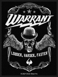 WARRANT - LOUDER HARDER FASTER patch
