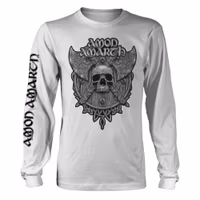 AMON AMARTH GRAY SKULL (WHITE) Long sleeve T-Shirt