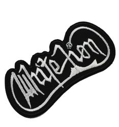White lion logo patch