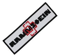 Rammstein white logo patch