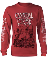 CANNIBAL CORPSE PILE OF SKULLS 2018 (RED) Long sleeve T-Shirt