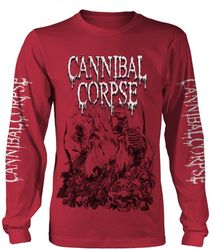 CANNIBAL CORPSE PILE OF SKULLS 2018 (RED) Long sleeve T-Shirt