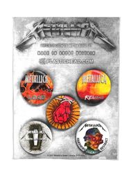 METALLICA ALBUMS 1996-2016 5-pack badge