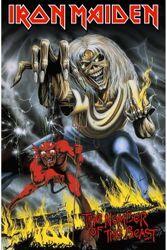 IRON MAIDEN - NUMBER OF THE BEAST posterflagga