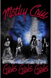 MOTLEY CRUE - GIRLS, GIRLS, GIRLS  posterflagga