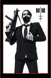 MARILYN MANSON - MACHINE GUN  posterflagga