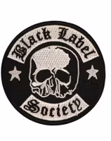 Black label society skull patch