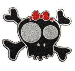 Cute Skull/bones red patch