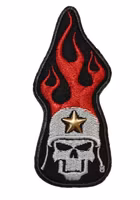 Skull/ helmet/ fire patch