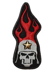 Skull/ helmet/ fire patch