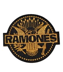 Ramones gold logo patch