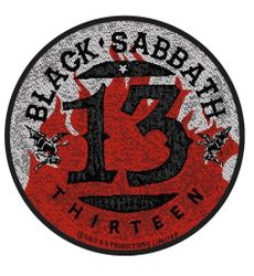 BLACK SABBATH - 13 / FLAMES CIRCULAR patch