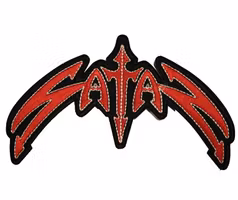 Satan red logo patch