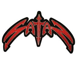 Satan red logo patch