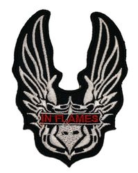 In flames logo patch