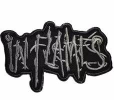 In flames grey logo patch
