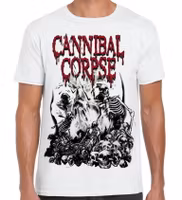 CANNIBAL CORPSE PILE OF SKULLS (WHITE) T-Shirt
