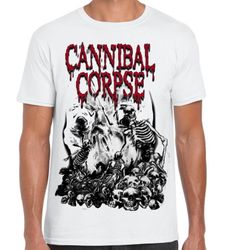 CANNIBAL CORPSE PILE OF SKULLS (WHITE) T-Shirt