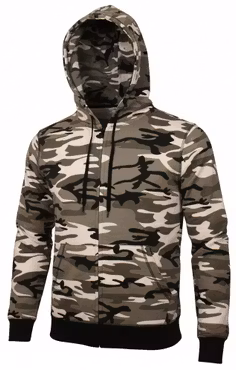 Ziphoodie military White/grey