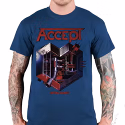 ACCEPT METAL HEART Blue T-Shirt