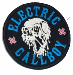 Electric callboy skull logo patch