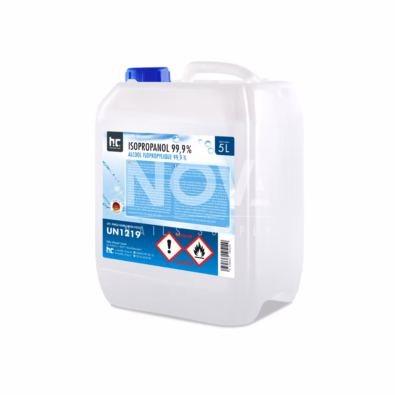 Isopropanol (IPA) 99,9% - Box 4 x 5liter