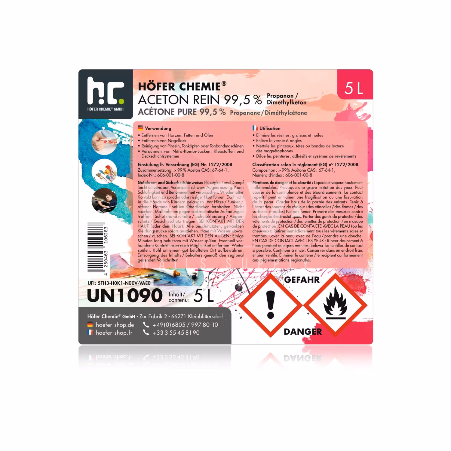 Acetone 99% PURE - Box 4 x 5liter