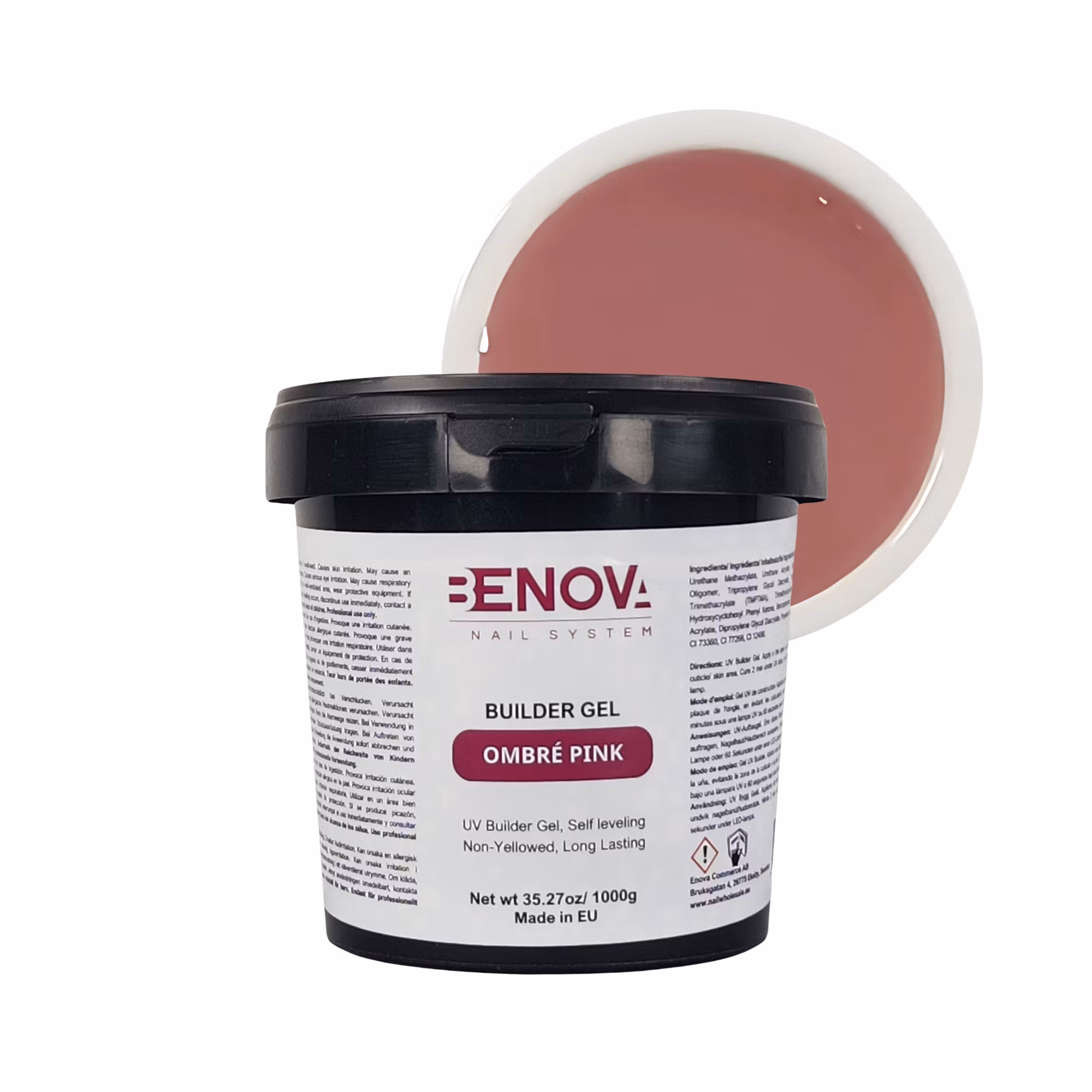 BENOVA Builder Gel - OMBRE PINK - Pack 6 x 1000g