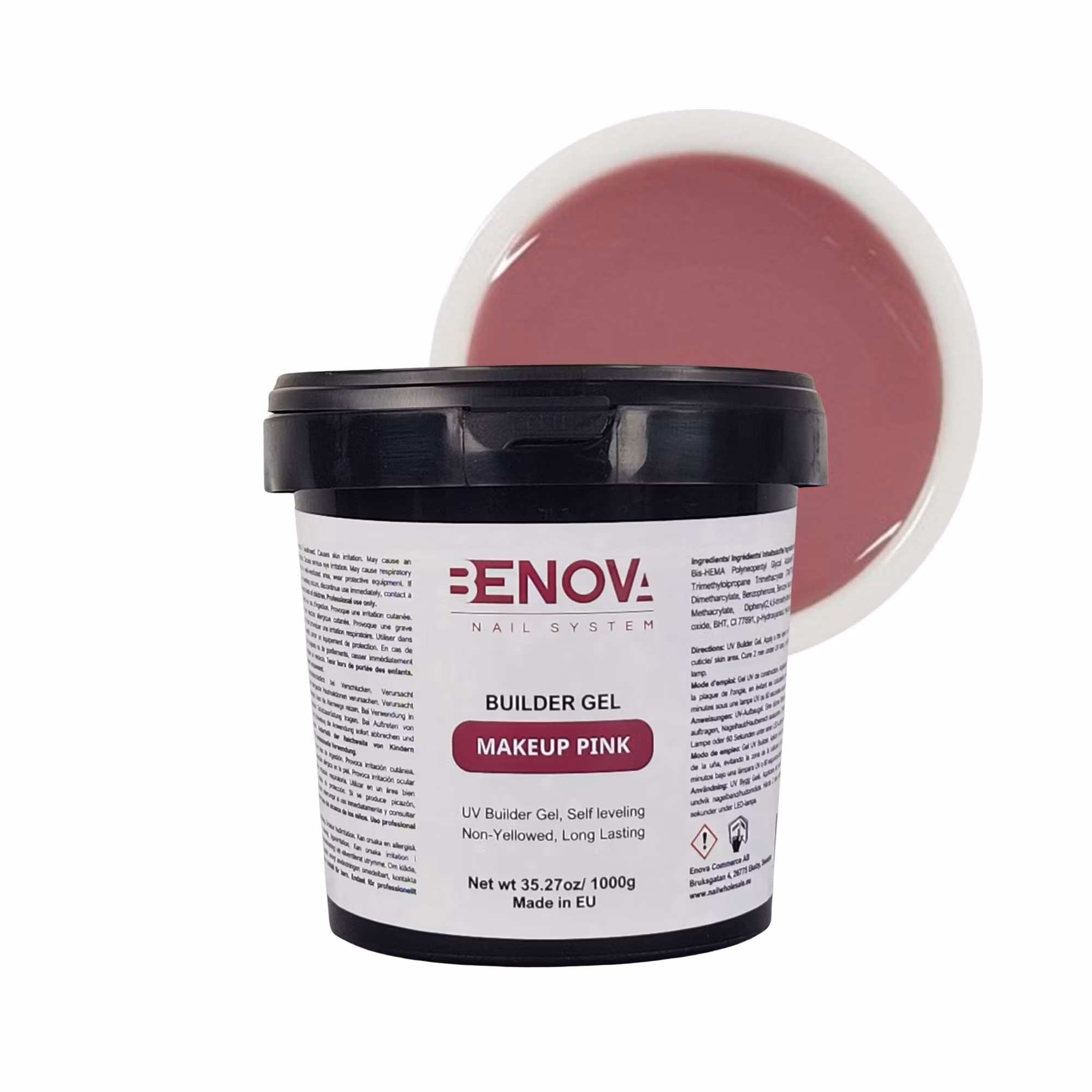 BENOVA Builder Gel - MAKEUP PINK - Pack 6 x 1000g