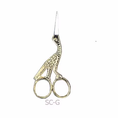 STORK SCISSORS - GOLD 25mm