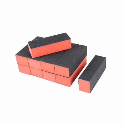 Nail Buffing Block – Orange/ Black Sand (10 pcs/pack)