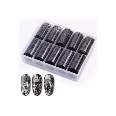 Nail Art Foil Set 10 Different Design #7