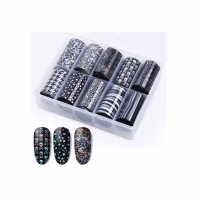 Nail Art Foil Set 10 Different Design #8