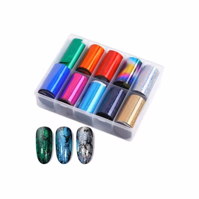 Nail Art Foil Set 10 Different Design #9